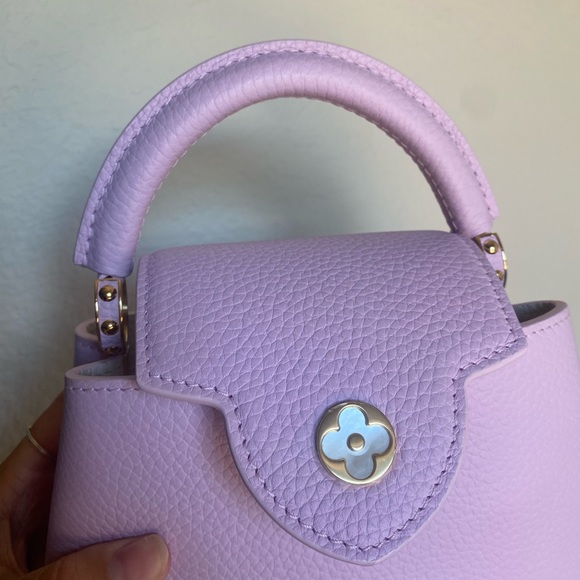 BRAND NEW NEVER WORN mini capucines in wisteria “Pac-Man bag” - Picture 4 of 12